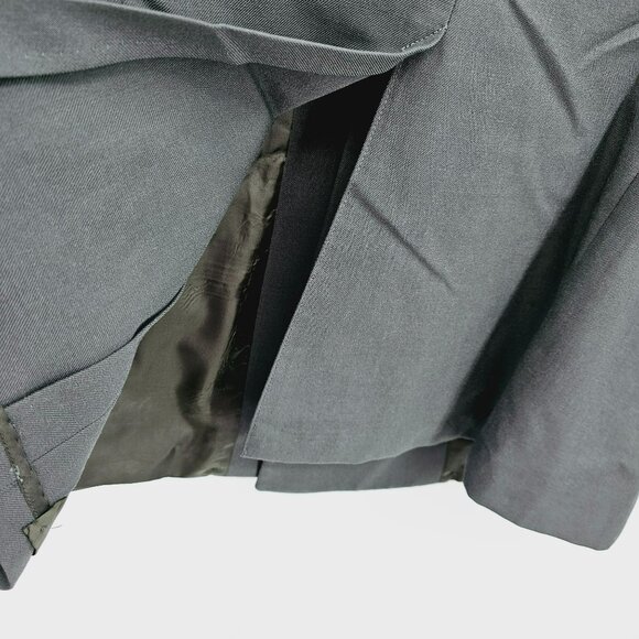 US Army Green Poly Wool Dress Coat Jacket 38S Uniform Patches Buttons Vintage - Picture 8 of 16